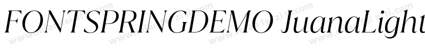 FONTSPRINGDEMO JuanaLightRegular字体转换